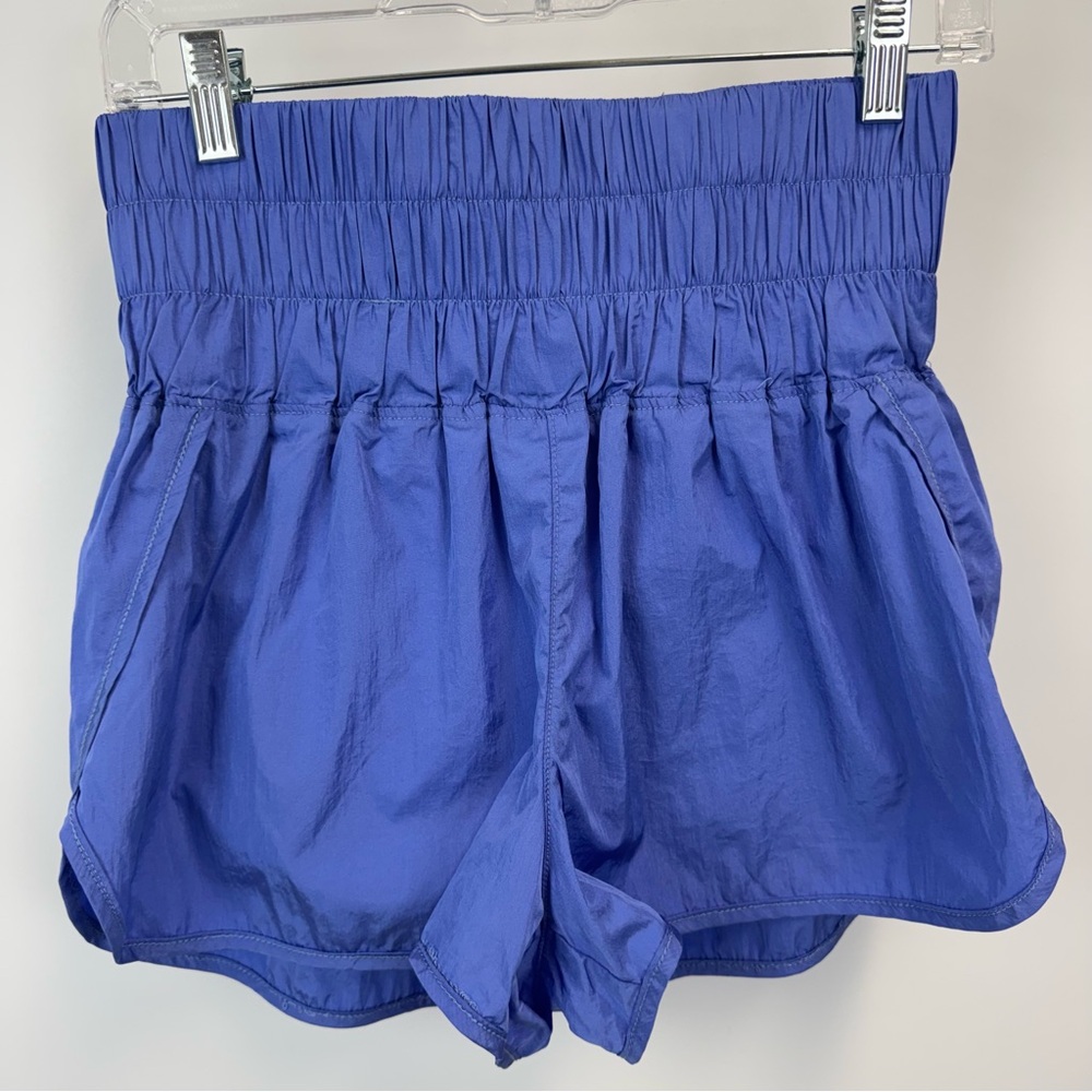 Free People Movement The Way Home Shorts Blue‎ High Waist Lined Women's Size M